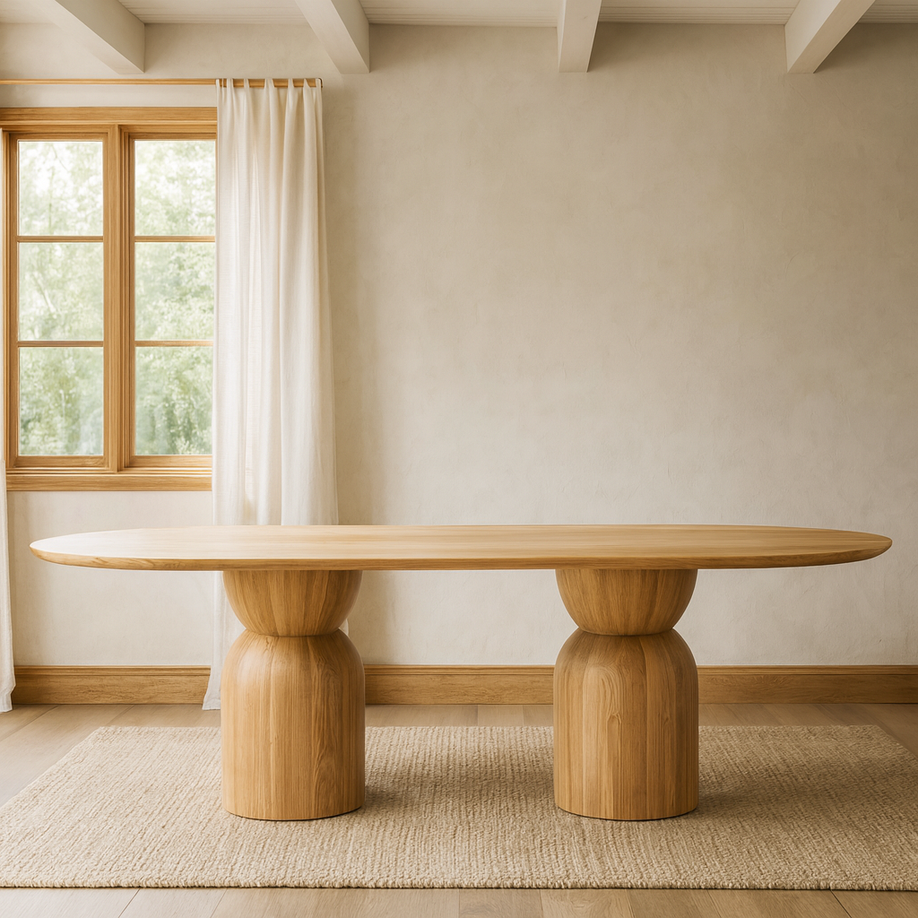 Modern Oval Dining Table Hardwood