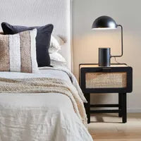 Arden Bedside Table Black
