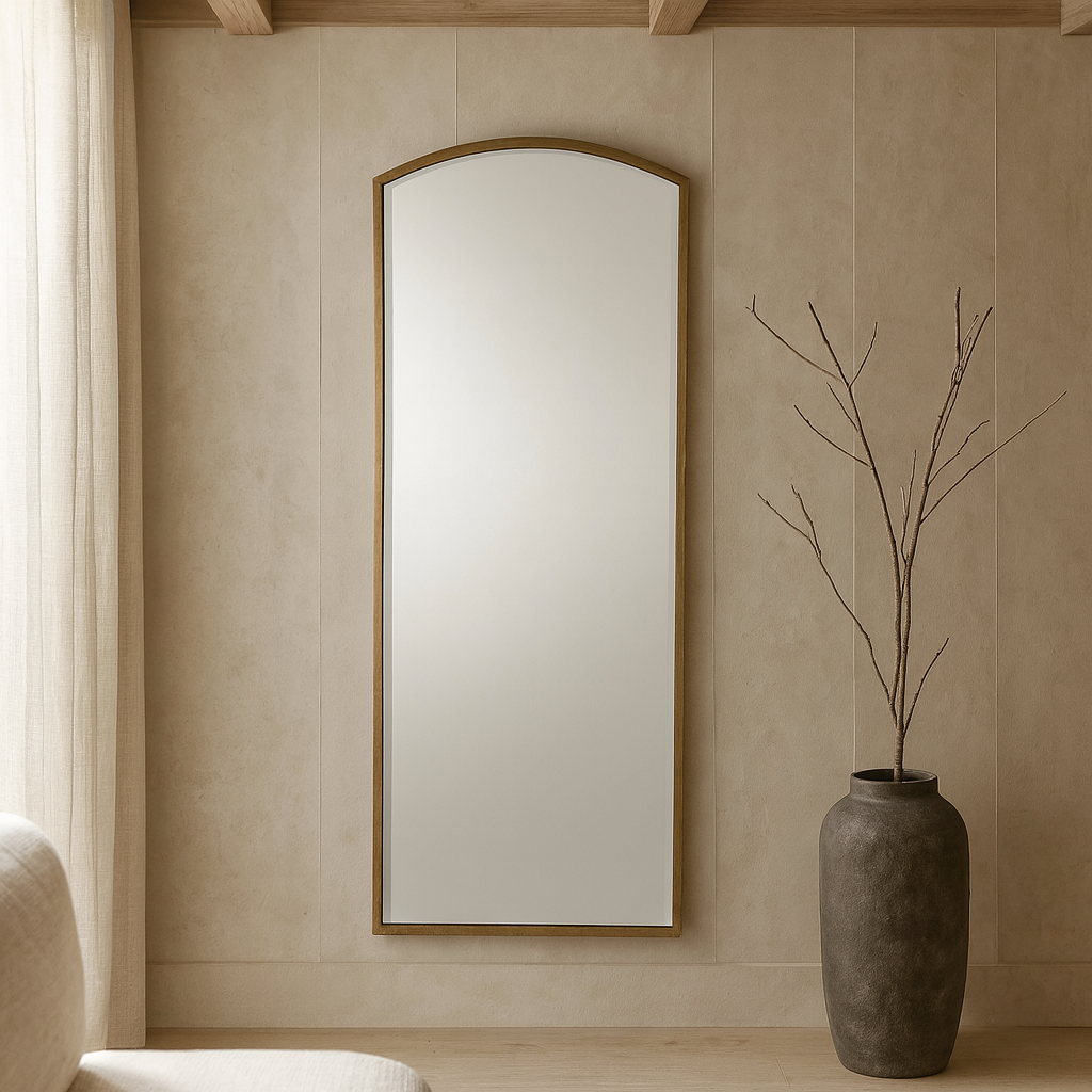 Lucarne Arch Mirror- Antique Gold