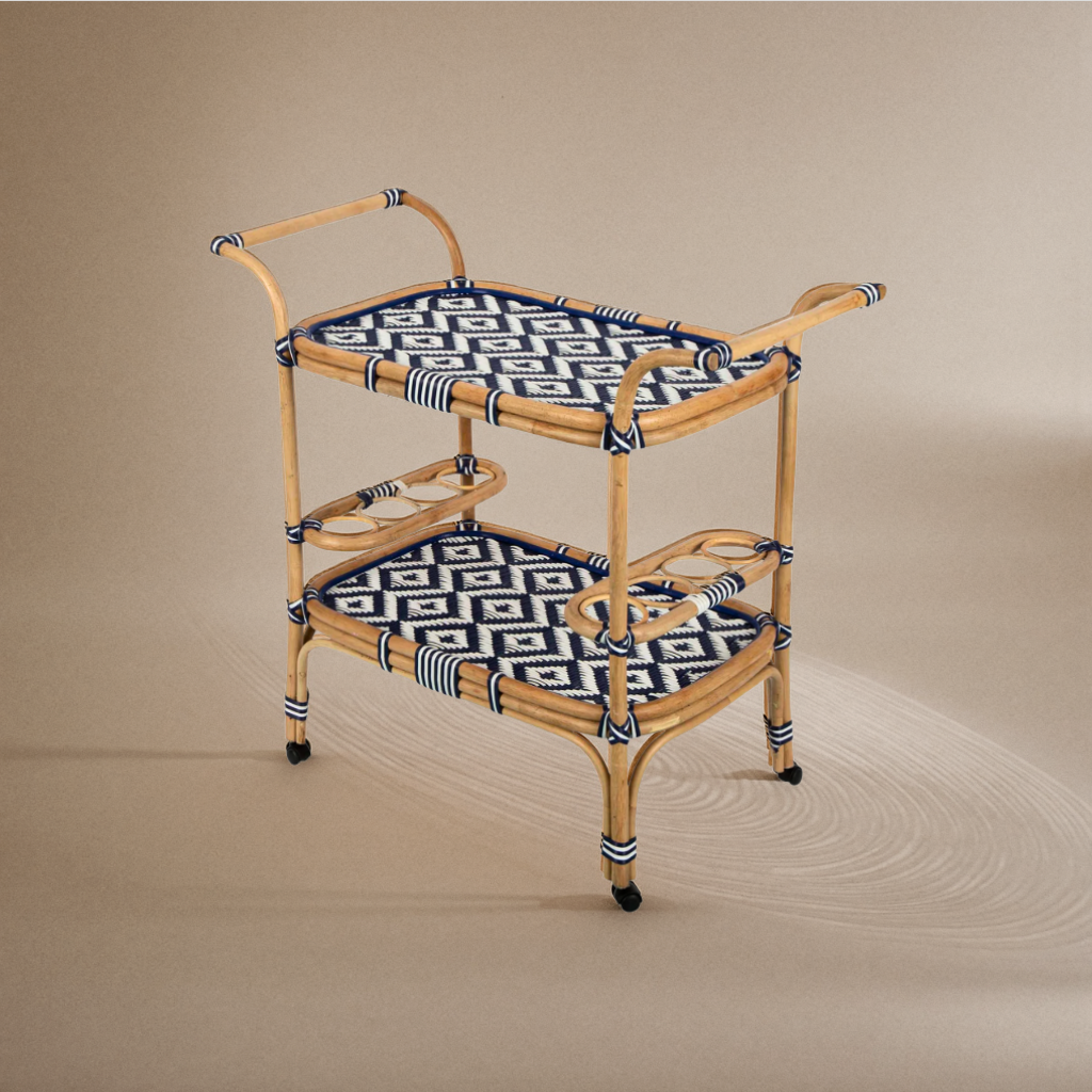 Rattan Drinks Trolley