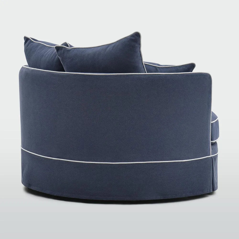 Byron Snuggle Chair in Coastal Indigo