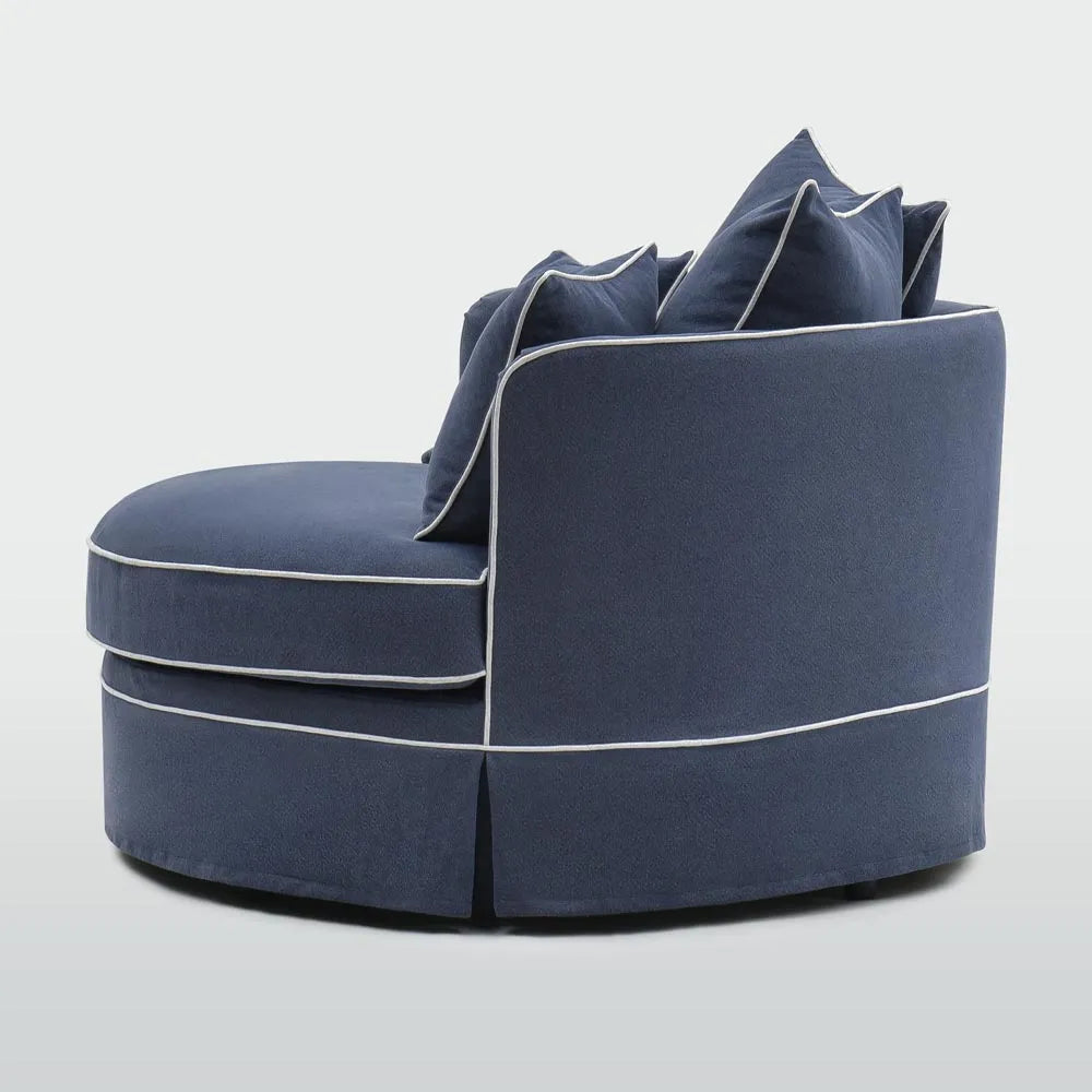 Byron Snuggle Chair in Coastal Indigo