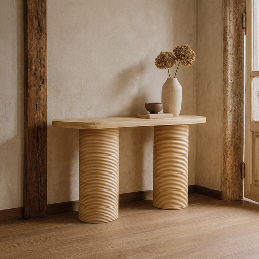 Modern Organic Minimalist Console Table Wood