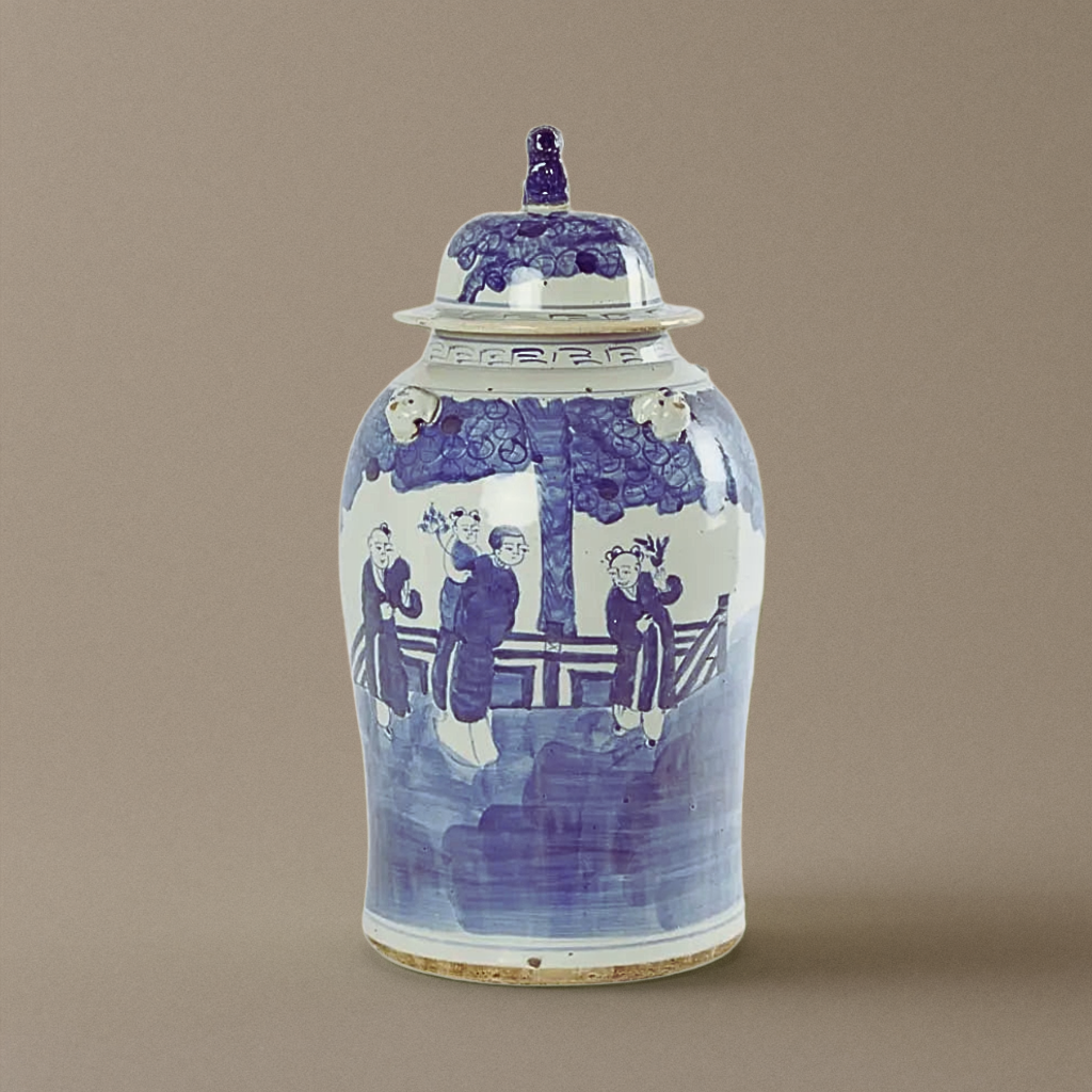 Hand Painted China Vase Ginger Jar