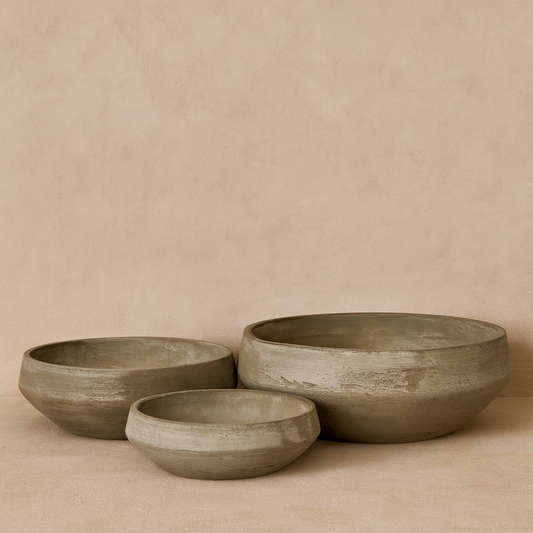 Cove Planter Bowl Set - Natural