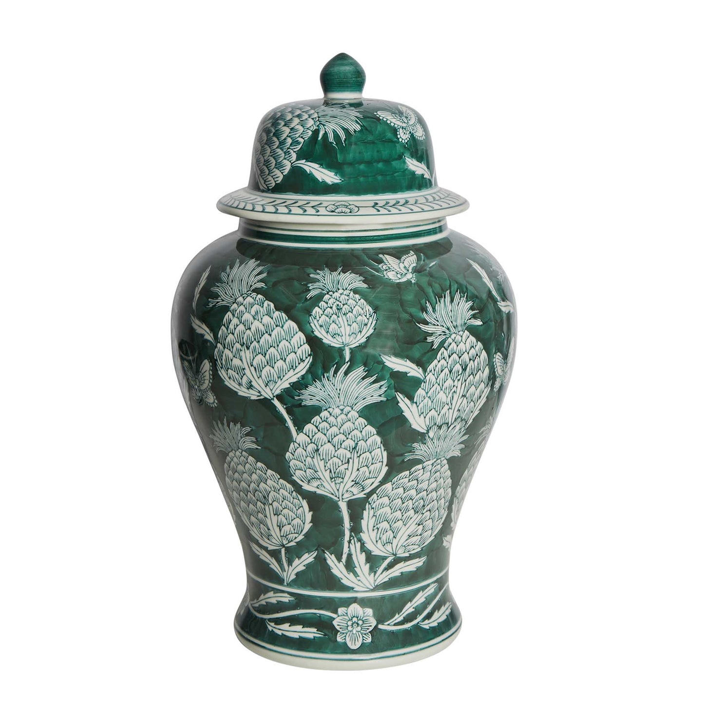 THISTLE PORCELAIN GINGER JAR LARGE