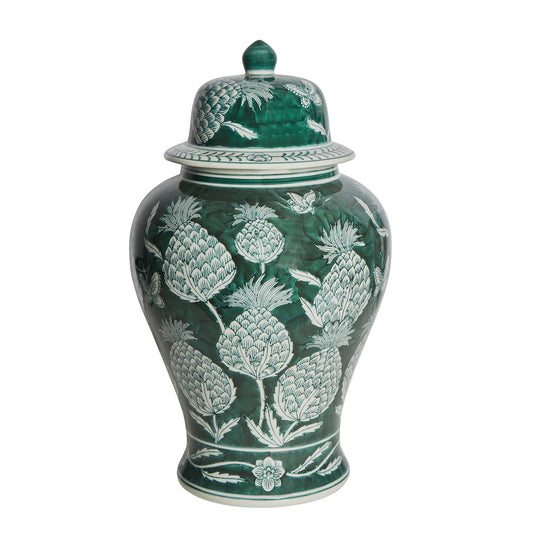 THISTLE PORCELAIN GINGER JAR LARGE