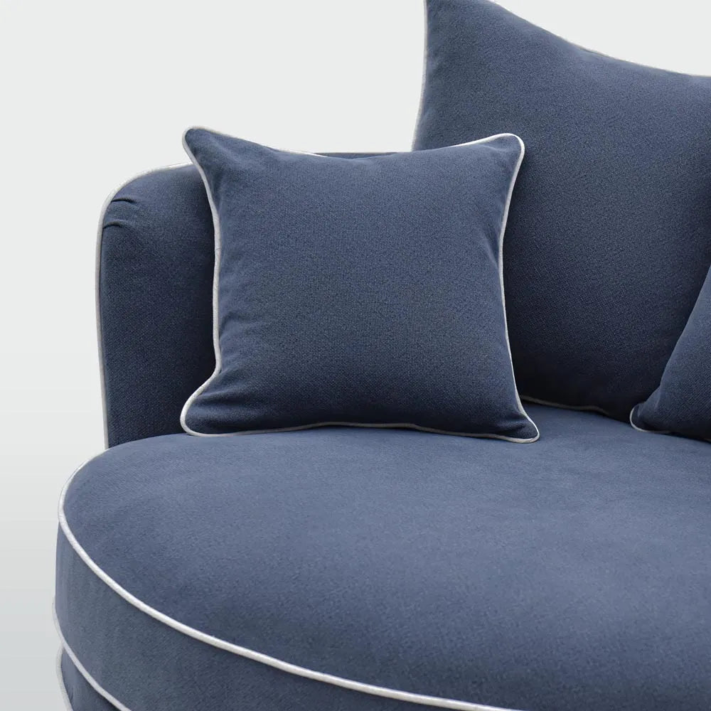 Byron Snuggle Chair in Coastal Indigo