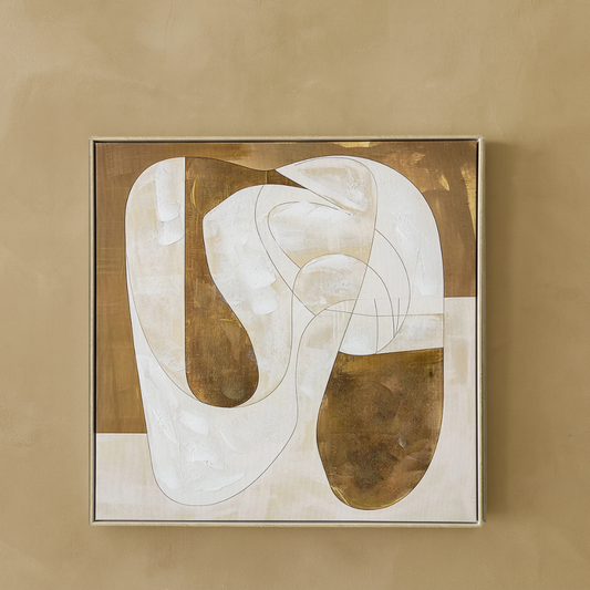 Abstract Line Oil Painting Bronze