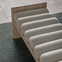 Turin Bench Seat - Ivory & Natural