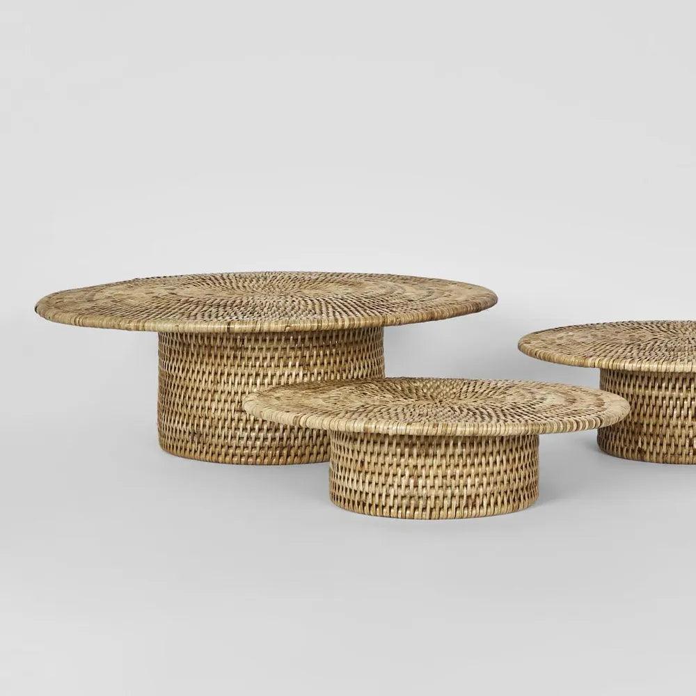 Rattan Stand Set of 3 - Natural