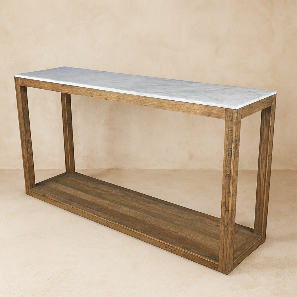 Isola Marble Console Table - Natural