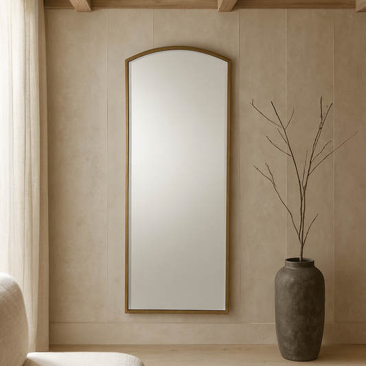 Lucarne Arch Mirror- Antique Gold