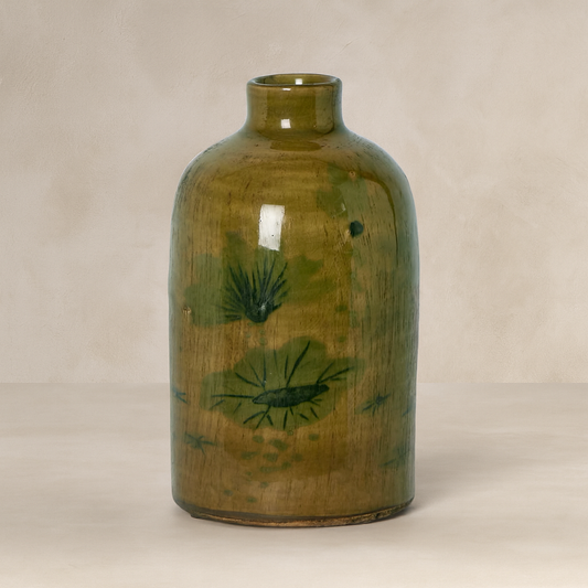 Olive Terracotta Vase - Medium