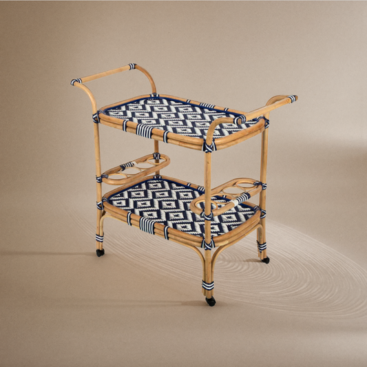 Rattan Drinks Trolley