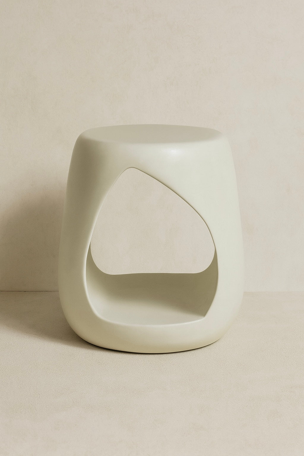 Modern White Avant Garde Minimalist Side Table