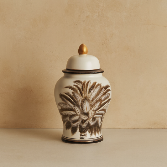 Palma Porcelain Ginger Jar - Small