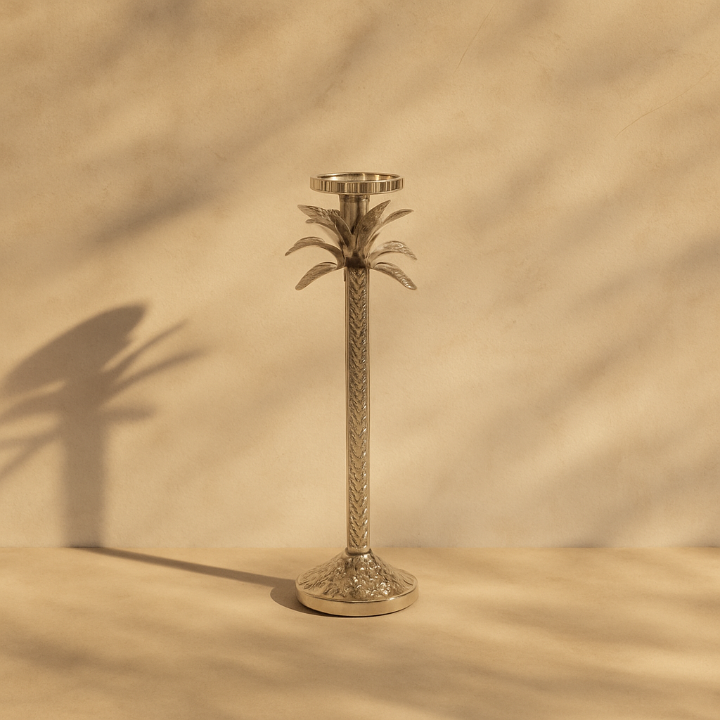 Palmtree Candle Holder Metal