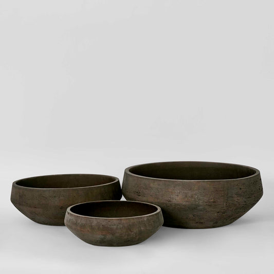 LANDIS PLANTER BOWL SET 3 EARTH BROWN