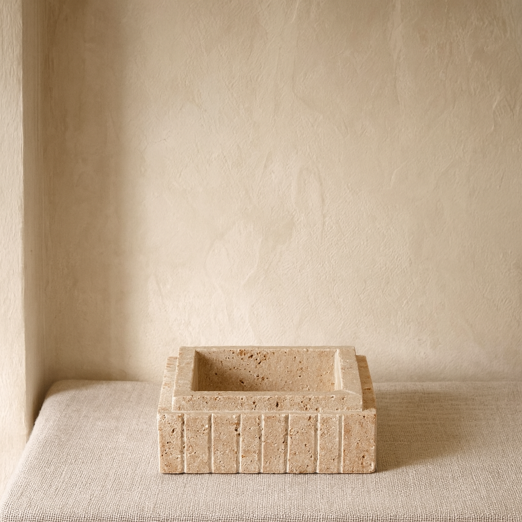 Travertine Stone Jewelry Tray