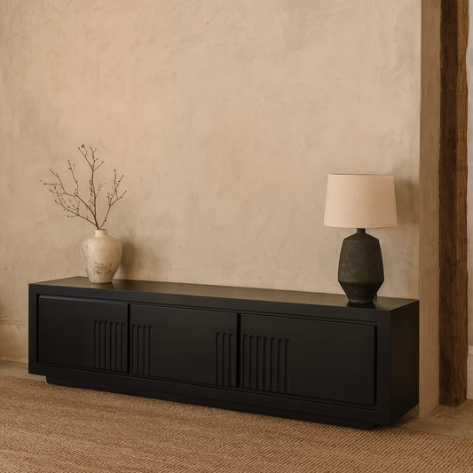  japanese brutalist sideboard black