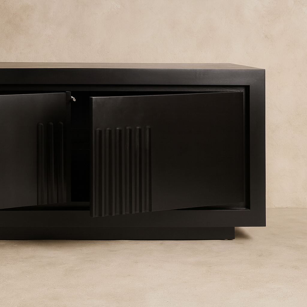 japanese brutalist sideboard black