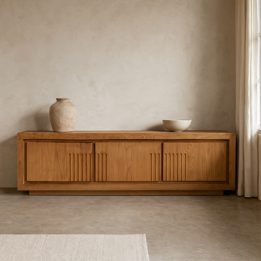  japanese brutalist sideboard natural